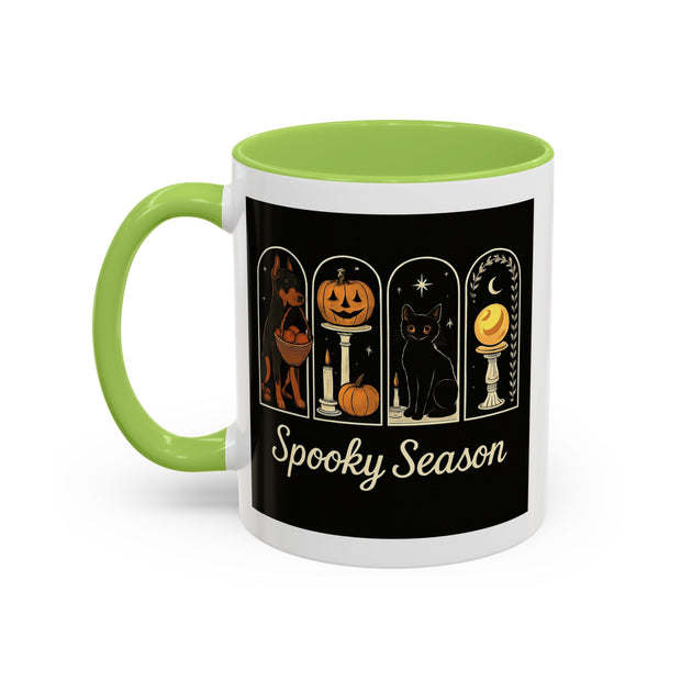 Spooky Season Doberman Accent Coffee Mug