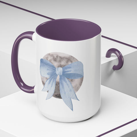 Moon Wrapped In A Bow Accent Coffee Mug