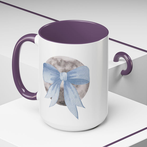 Moon Wrapped In A Bow Accent Coffee Mug