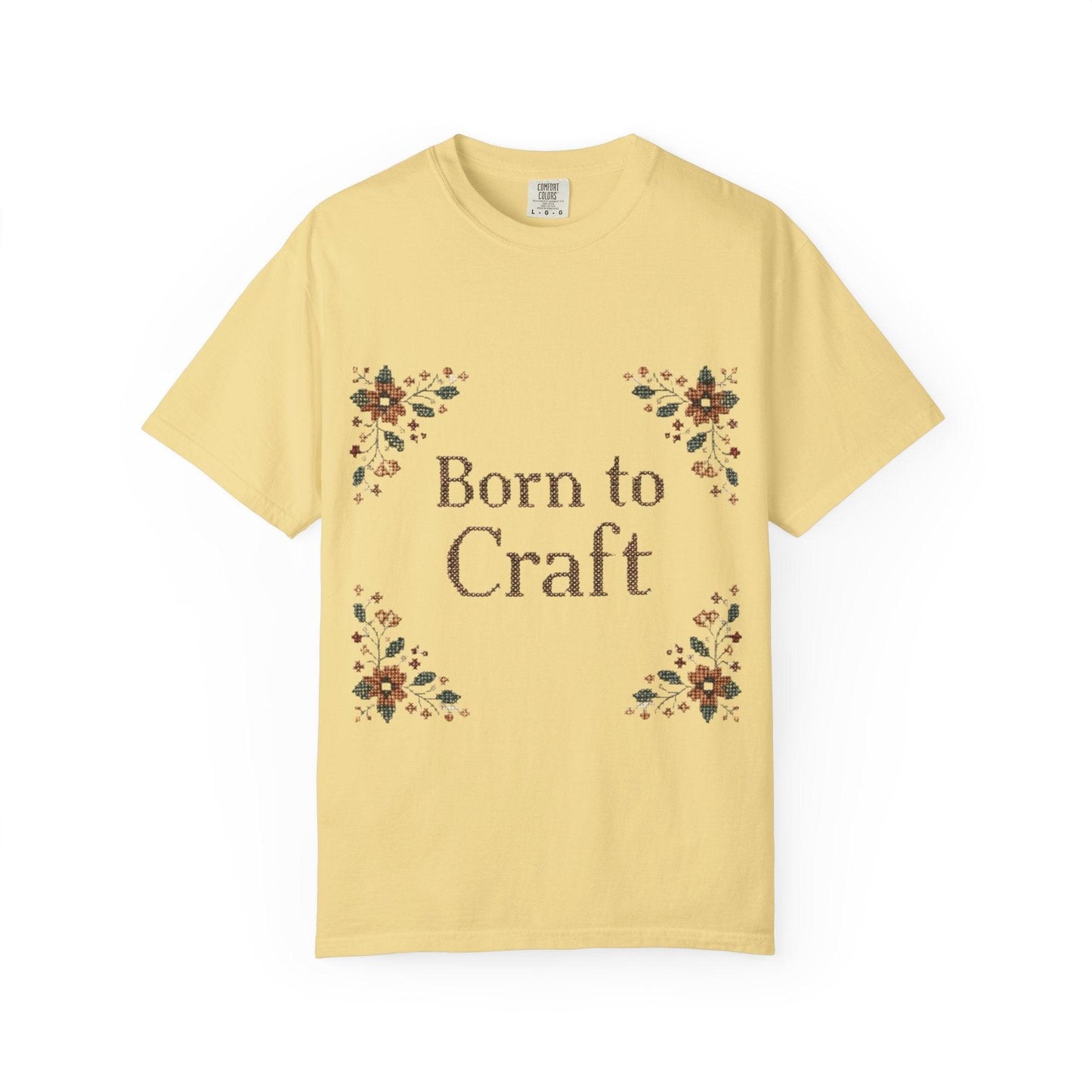 Born to Craft T-shirt | Floral Crafting Quote Tee