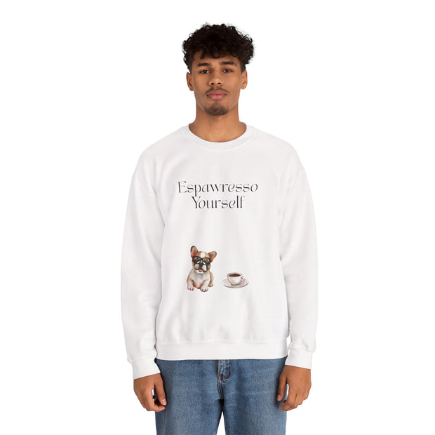 'Espawresso Yourself' French Bulldog Unisex Crewneck Sweatshirt