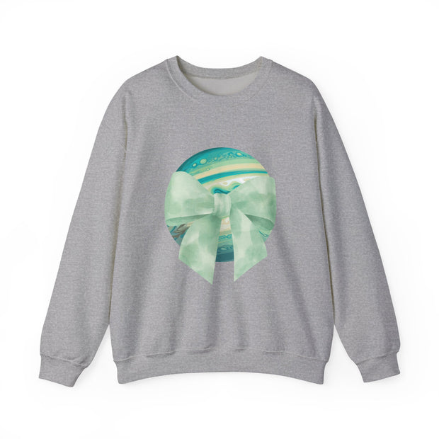 Green Planet Wrapped In A Bow Unisex Crewneck Sweatshirt