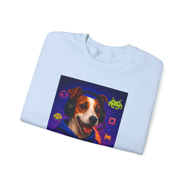 Gaming Jack Russell Controller sweatshirt | Retro Arcade Gamer Puppy Graphic