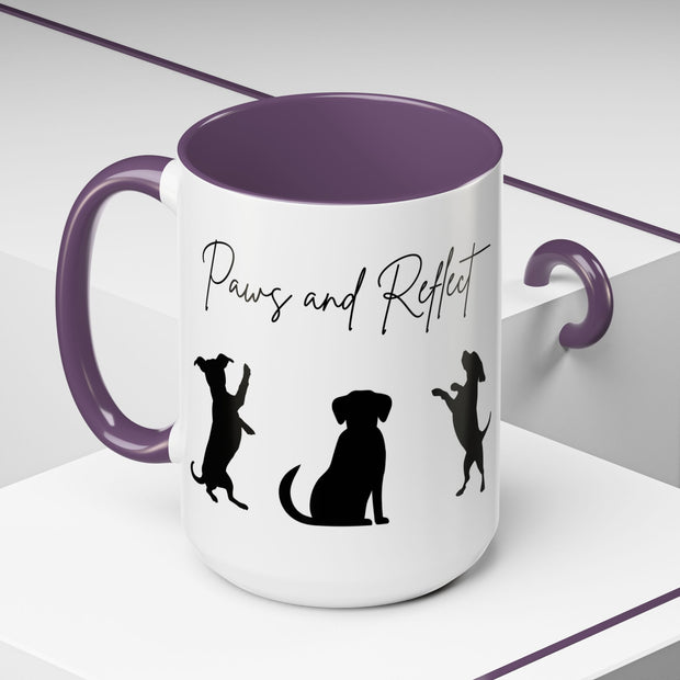 'Paws and Reflect' Dogs Accent Coffee Mug