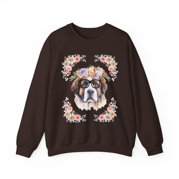 Geeky Goddess Saint Bernard Unisex Crewneck Sweatshirt