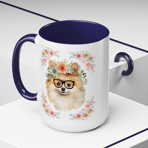 Geeky Goddess Pomeranian Accent Coffee Mug