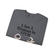 "I Am A Woman in STEM" Astronaut Unisex Crewneck Sweatshirt