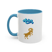 'Aries' Zodiac Accent Coffee Mug