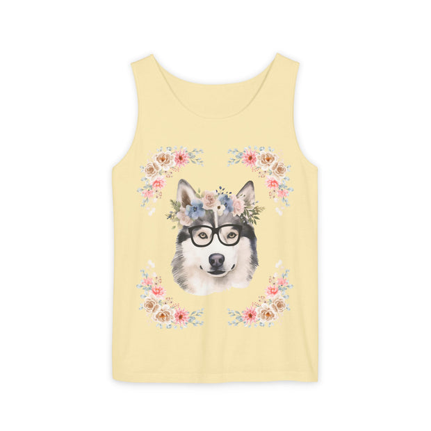 Geeky Goddess Siberian Husky Unisex Tank Top