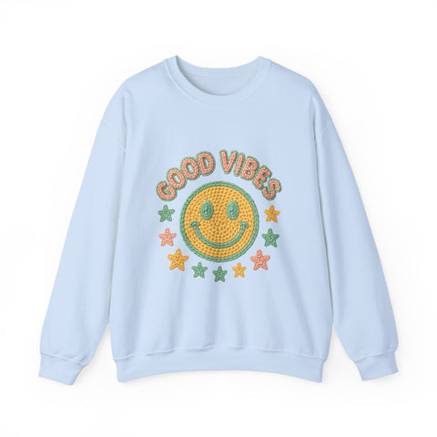 Good Vibes Crewneck Sweatshirt, Cozy Unisex Sweatshirt, Happy Apparel Gift, Positive Energy Fashion, Comfortable Casual Wear, Trendy [...]