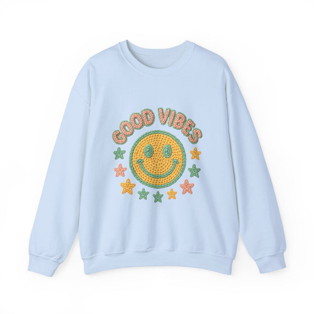 Good Vibes Crewneck Sweatshirt, Cozy Unisex Sweatshirt, Happy Apparel Gift, Positive Energy Fashion, Comfortable Casual Wear, Trendy [...]