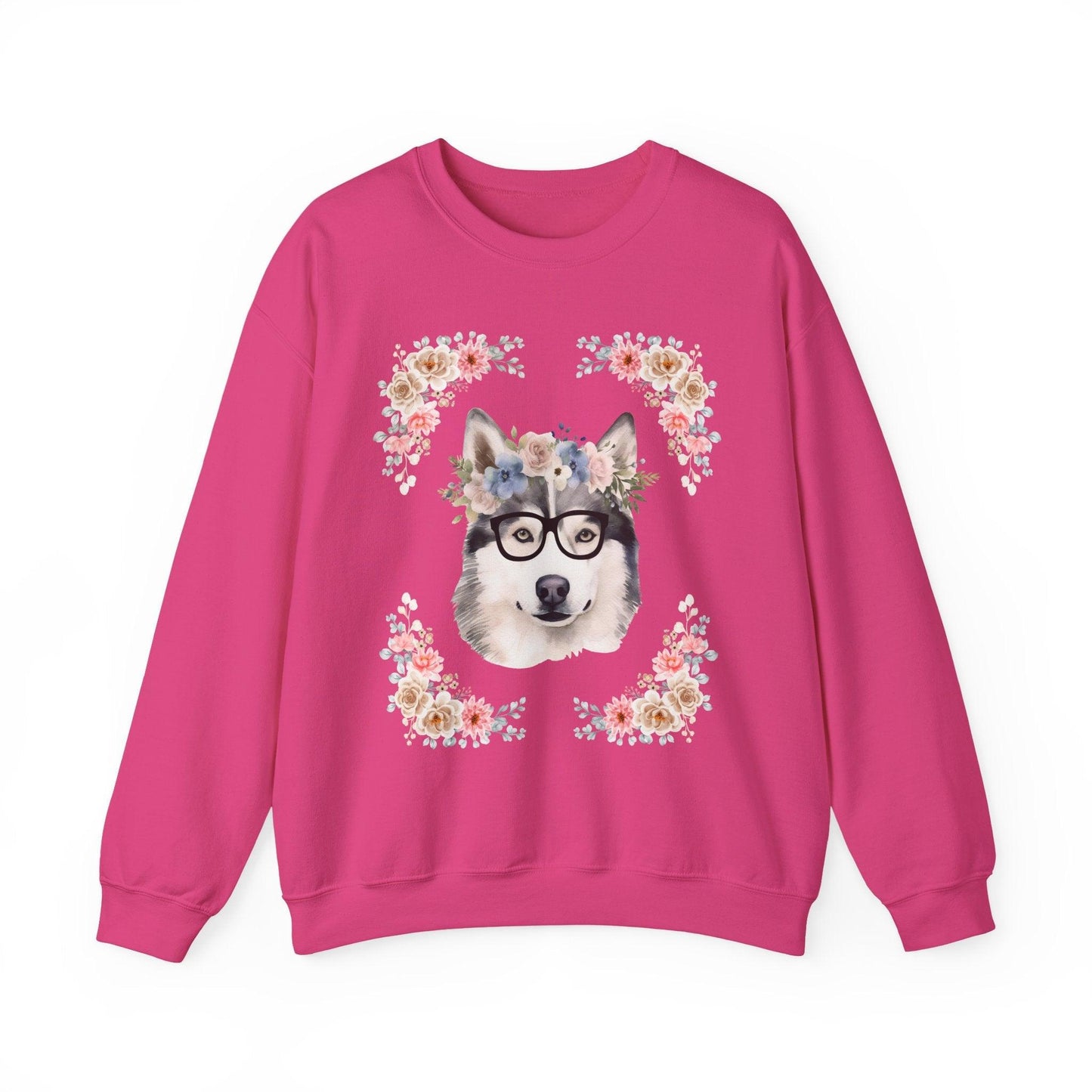 Geeky Goddess Siberian Husky Unisex Crewneck Sweatshirt