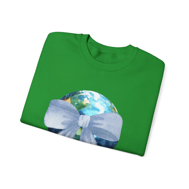 Earth Wrapped In A Bow Unisex Crewneck Sweatshirt