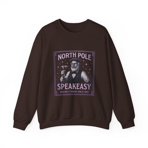 North Pole Speakeasy Crewneck Sweatshirt | Cozy Holiday Gift | Winter Wear | Christmas Sweatshirt | Unisex Comfy Apparel