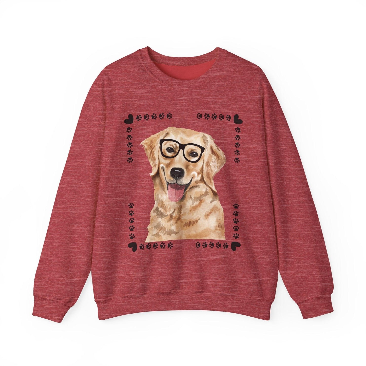 Geeky Good Golden Retriever Unisex Crewneck Sweatshirt