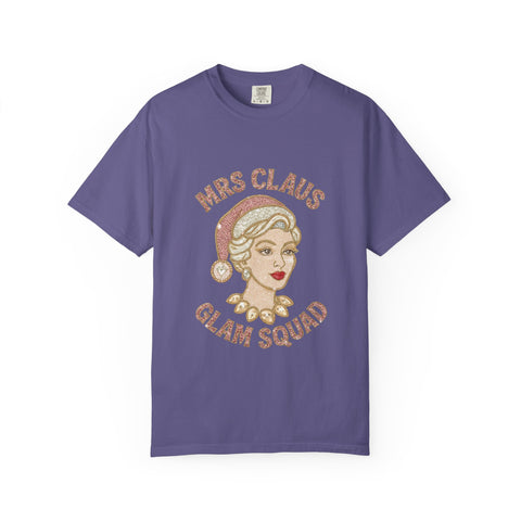 Mrs Claus Glam Squad T-Shirt | Retro Pinup Santa Lady Holiday Tee