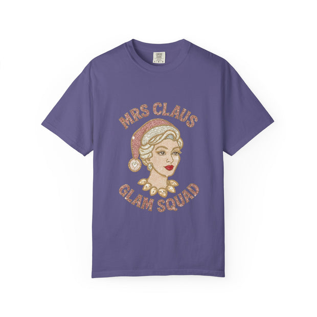 Mrs Claus Glam Squad T-Shirt | Retro Pinup Santa Lady Holiday Tee