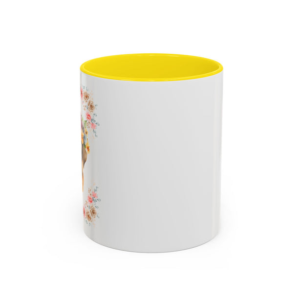 Geeky Goddess Pug Accent Coffee Mug