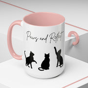 'Paws and Reflect' Cats Accent Coffee Mug