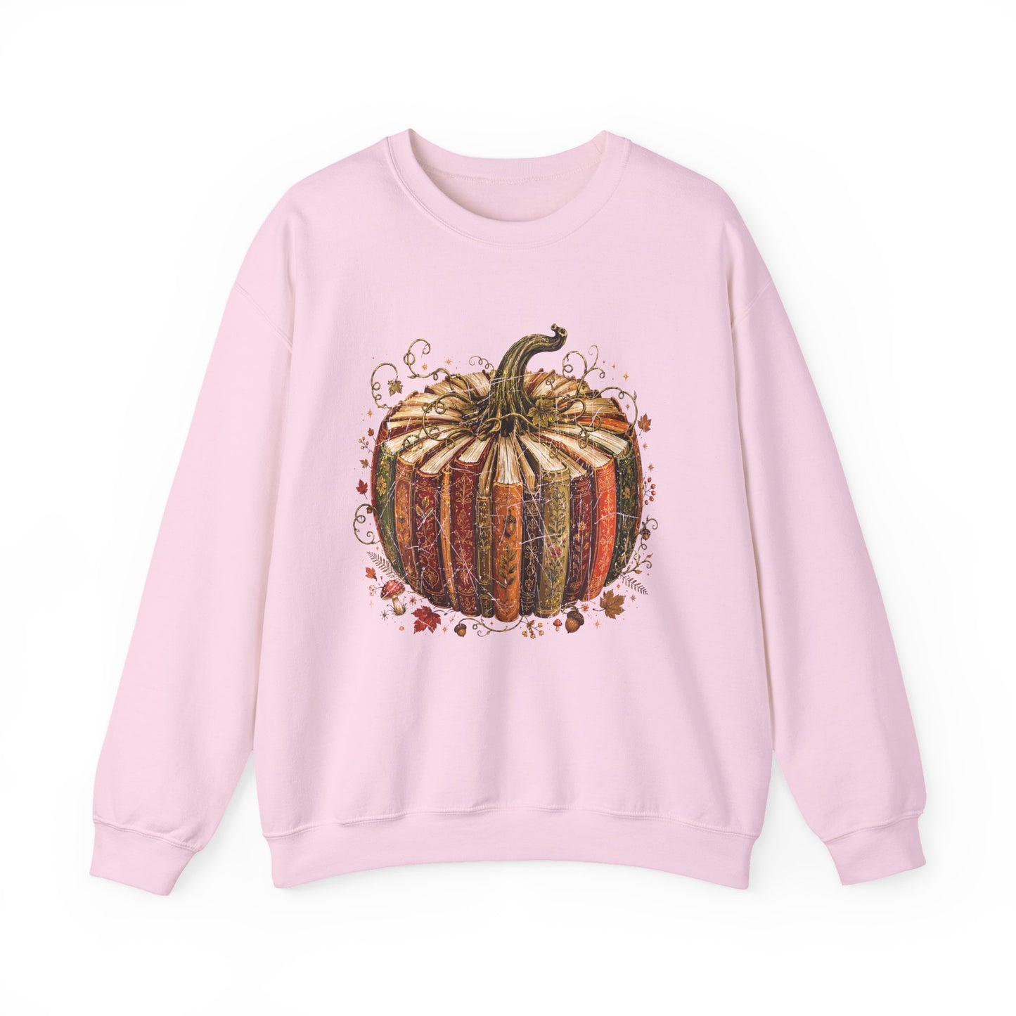 Autumn Patchwork Pumpkin crewneck sweatshirt | Fall Pumpkin Illustration