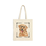 Geeky Good Golden Retriever Cotton Canvas Tote Bag