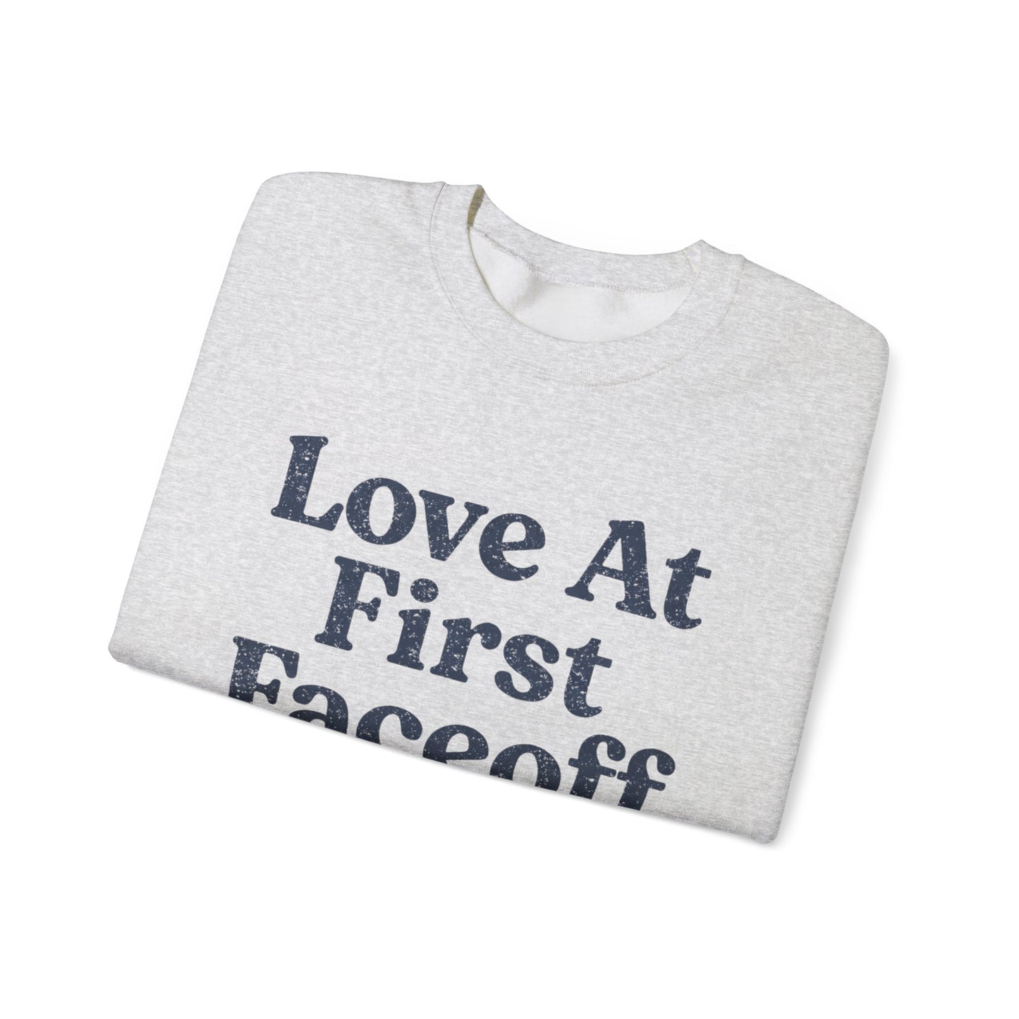 Love At First Faceoff Sweatshirt, Hockey Romance Booktok Crewneck, Sports Romance Reader Pullover
