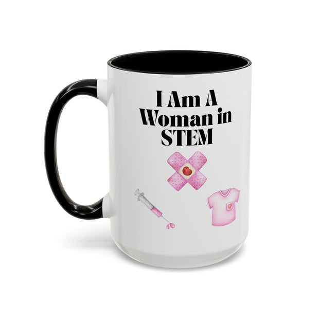 'I Am A Woman In STEM' Nurse Accent Coffee Mug