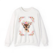 Geeky Goddess Deer Unisex Crewneck Sweatshirt