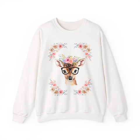 Geeky Goddess Deer Unisex Crewneck Sweatshirt