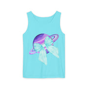 Purple Saturn Wrapped In Bow Unisex Tank Top