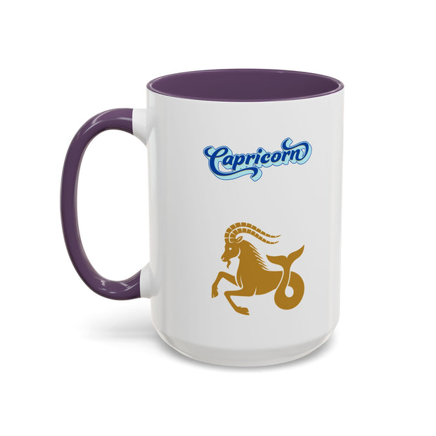 'Capricorn' Zodiac Accent Coffee Mug