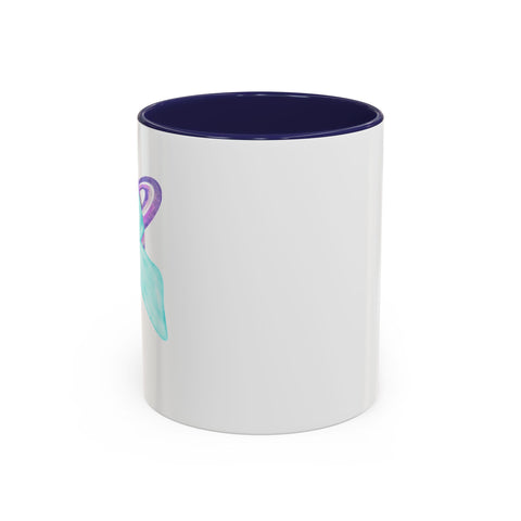 Purple Saturn Wrapped In A Bow Accent Coffee Mug