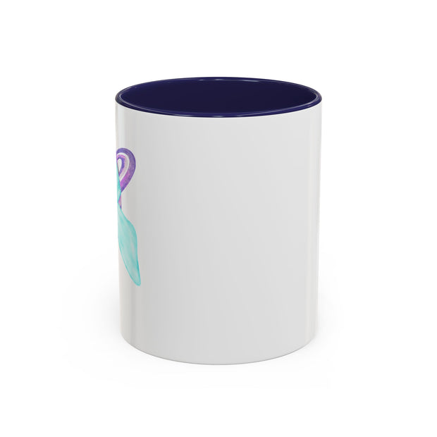 Purple Saturn Wrapped In A Bow Accent Coffee Mug