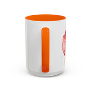 Pink/Yellow Planet Wrapped In A Bow Accent Coffee Mug