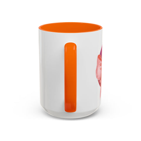 Pink/Yellow Planet Wrapped In A Bow Accent Coffee Mug