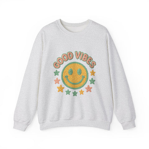 Good Vibes Crewneck Sweatshirt, Cozy Unisex Sweatshirt, Happy Apparel Gift, Positive Energy Fashion, Comfortable Casual Wear, Trendy [...]