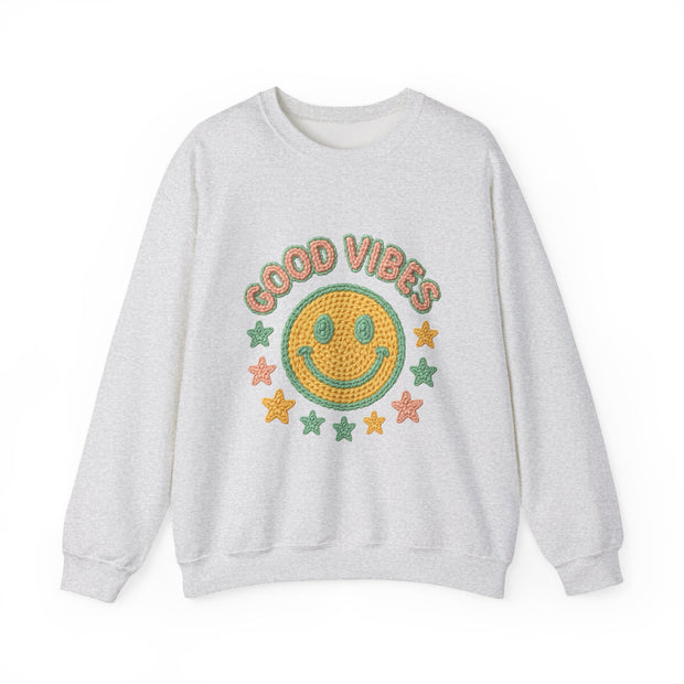 Good Vibes Crewneck Sweatshirt, Cozy Unisex Sweatshirt, Happy Apparel Gift, Positive Energy Fashion, Comfortable Casual Wear, Trendy [...]