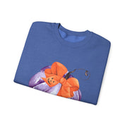 Purple Pumpkin Wrapped In A Bow Unisex Crewneck Sweatshirt
