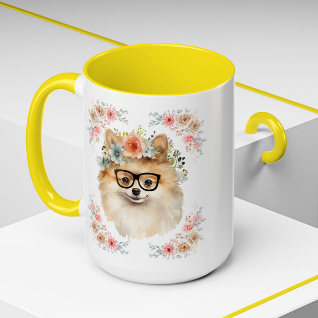 Geeky Goddess Pomeranian Accent Coffee Mug
