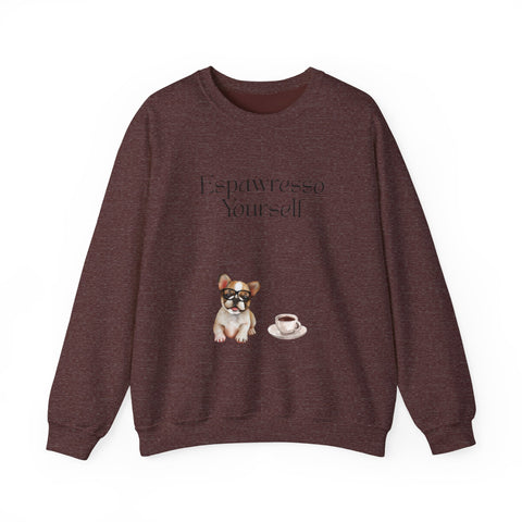 'Espawresso Yourself' French Bulldog Unisex Crewneck Sweatshirt