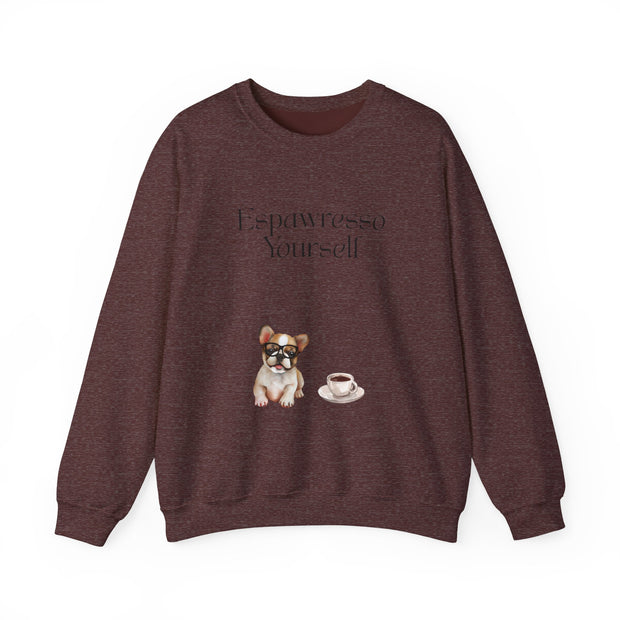 'Espawresso Yourself' French Bulldog Unisex Crewneck Sweatshirt