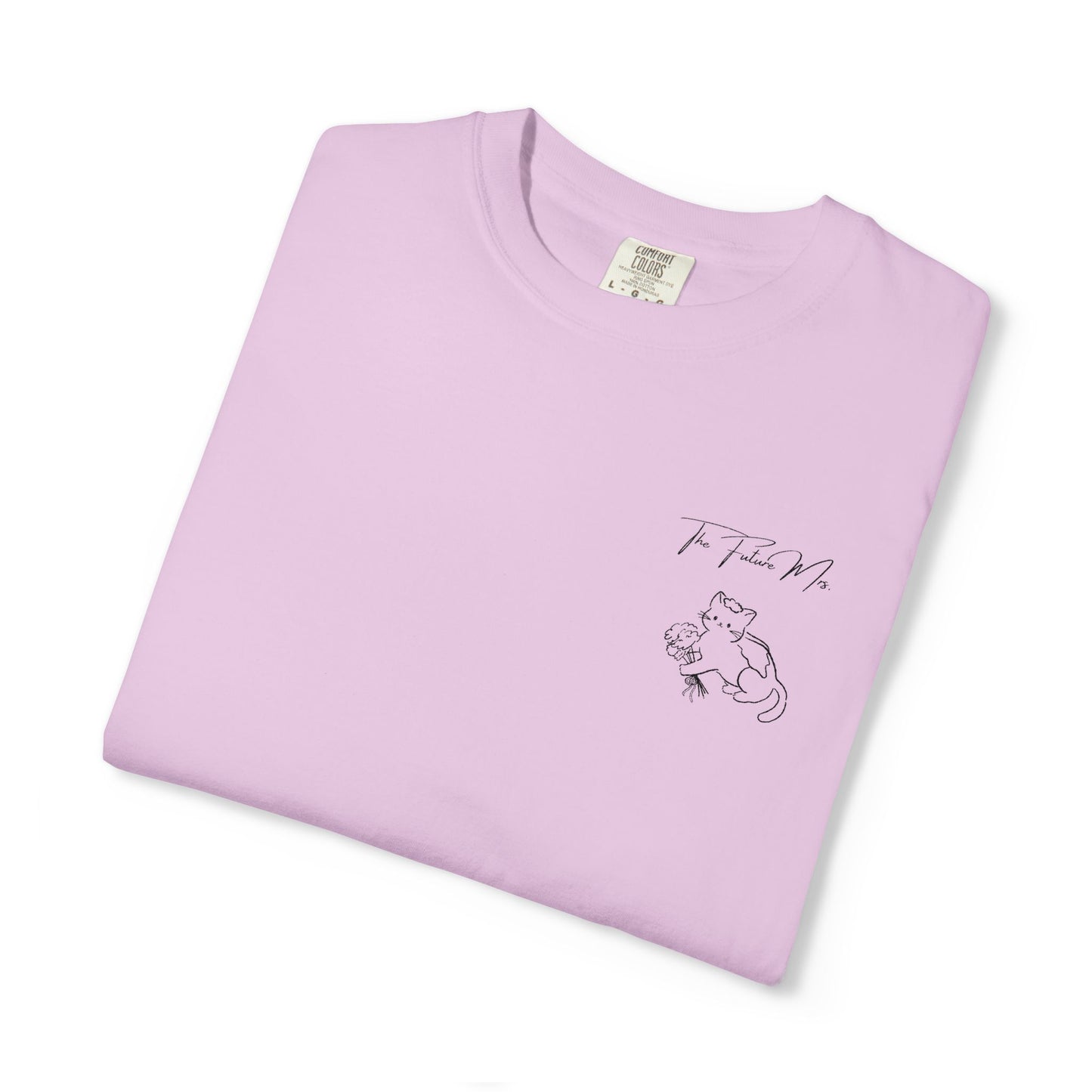 The Future Mrs Shirt, Cat Bride Embroidered Tee, Minimalist Bridal Shower Shirt, Coquette Wedding Tee, Future Wife Shirt