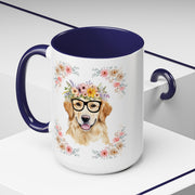 Geeky Goddess Golden Retriever Accent Coffee Mug