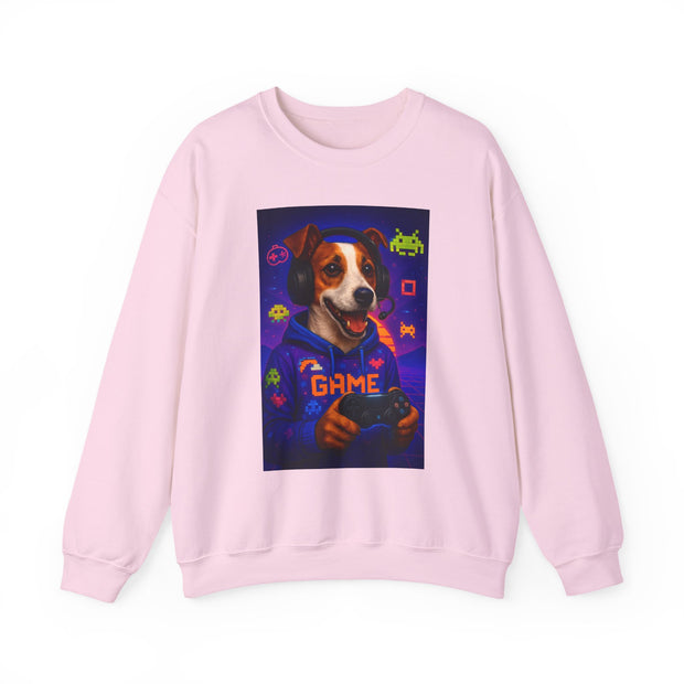 Gaming Jack Russell Controller sweatshirt | Retro Arcade Gamer Puppy Graphic