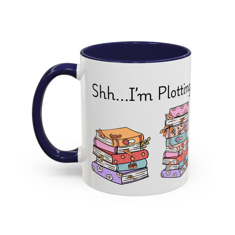 'Shhh...I'm Plotting' Accent Coffee Mug