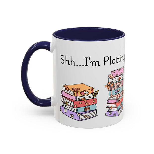 'Shhh...I'm Plotting' Accent Coffee Mug