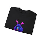 Neon Poodle with Antlers Sweatshirt | Colorful Holiday Sweater Illustration