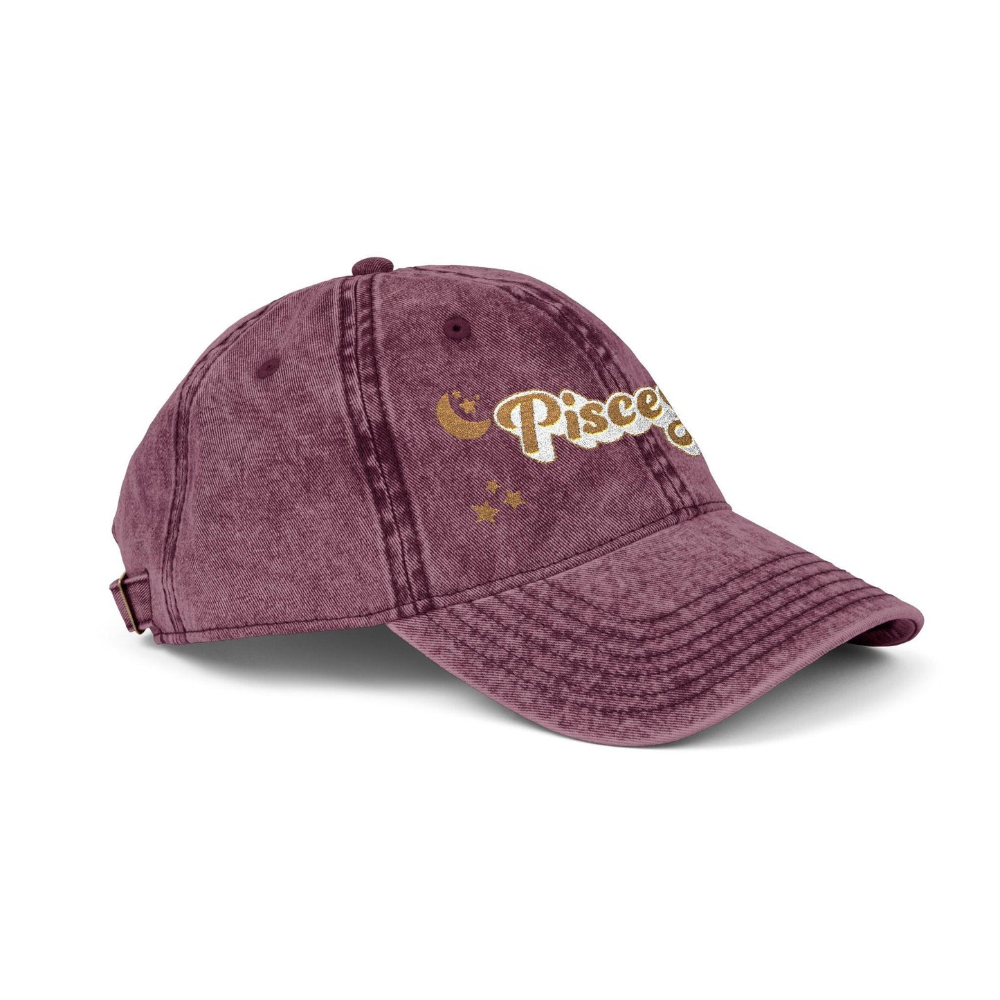 'Pisces' Vintage Embroidered Cap