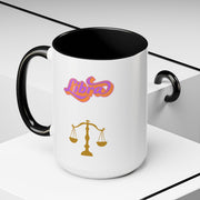 'Libra' Zodiac Accent Coffee Mug