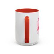 Pink Planet Wrapped In A Bow Accent Coffee Mug
